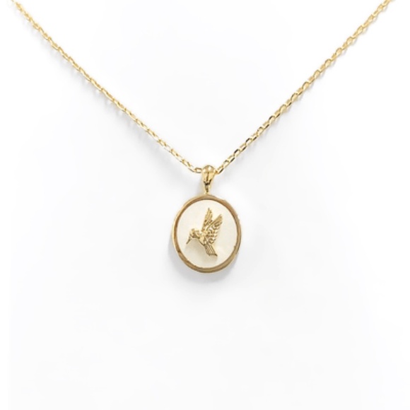 Bird Color Coin Necklace